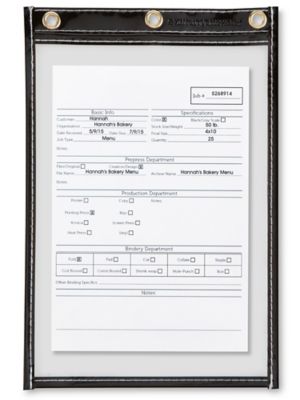 Job Ticket Holders - 6 x 9", Black S-2760BL