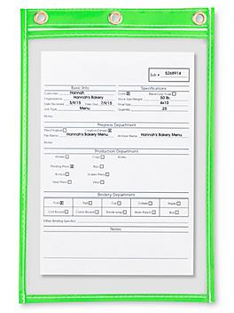 Job Ticket Holders - 6 x 9", Green S-2760G