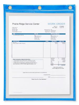 Job Ticket Holders - 9 x 12", Neon Blue S-2761BLU