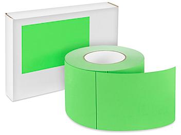 Blank Inventory Rectangle Labels - Fluorescent Green, 4 x 6" S-2768G