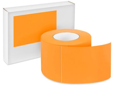 Blank Inventory Rectangle Labels - Fluorescent Orange, 4 x 6