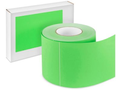 Blank Inventory Rectangle Labels - Fluorescent Green, 5 x 7