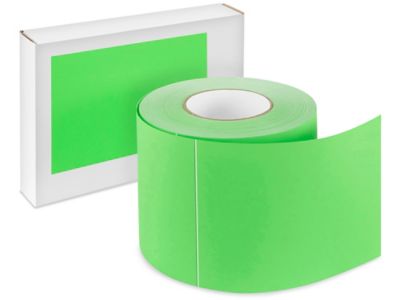 Blank Inventory Rectangle Labels Fluorescent Green, 5 x 7" S2769G