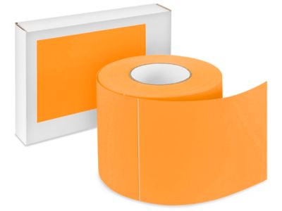 Blank Inventory Rectangle Labels - Fluorescent Orange, 5 x 7
