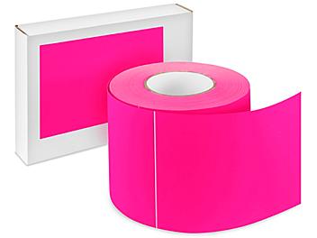 Blank Inventory Rectangle Labels - Fluorescent Pink, 5 x 7" S-2769P