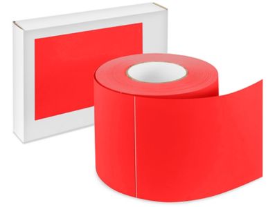 Blank Inventory Rectangle Labels - Red, 5 x 7