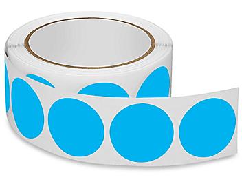 Blank Inventory Circle Labels - Light Blue, 1 1/2" S-2775LB