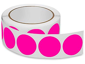 Blank Inventory Circle Labels - Fluorescent Pink, 1 1/2" S-2775P