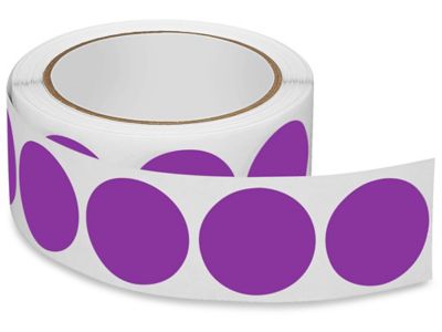 Blank Inventory Circle Labels - Purple, 1 1/2" S-2775PUR