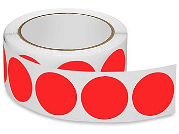Blank Inventory Circle Labels - Red, 1 1/2" S-2775RED