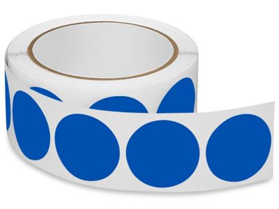 Blank Inventory Circle Labels - Royal Blue, 1 1/2" S-2775RY