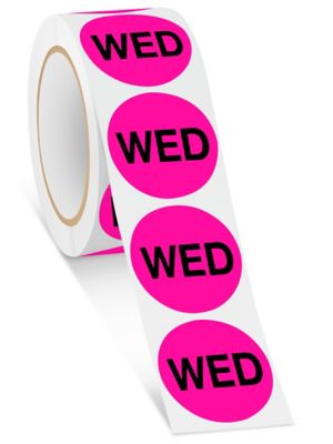 Circle Labels - "WED", 2" S-2778