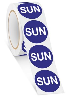 Circle Labels - "SUN", 2" S-2782