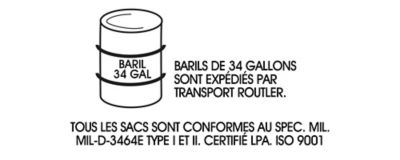 Seau de 5 gallons et baril de 34 gallons