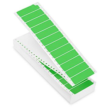 Uline Pinfeed Computer Labels - Fluorescent Green, 3 1/2 x 15/16" S-2886G