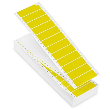 Uline Pinfeed Computer Labels - Fluorescent Yellow, 3 1/2 x 15/16" S-2886Y