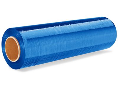 Uline Color Tinted Stretch Wrap - Cast, 80 gauge, 18" x 1,500', Blue S-2900BLU