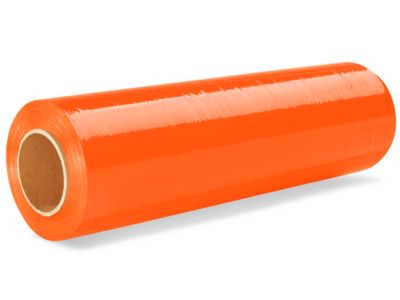 Uline Color Tinted Stretch Wrap - Cast, 80 gauge, 18" x 1,500', Orange S-2900O