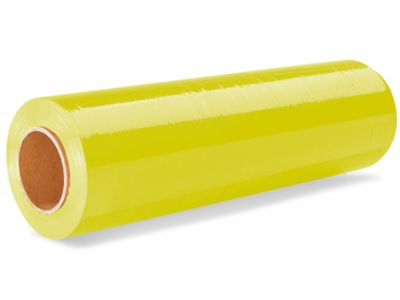 Uline Color Tinted Stretch Wrap - Cast, 80 gauge, 18" x 1,500', Yellow S-2900Y