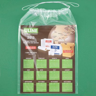 12 x 18" 2 Mil Drawstring Bags - Clear S-2910C
