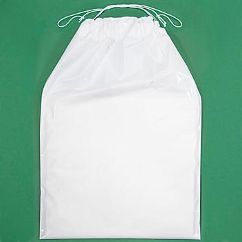 12 x 18" 2 Mil Drawstring Bags - White S-2910W