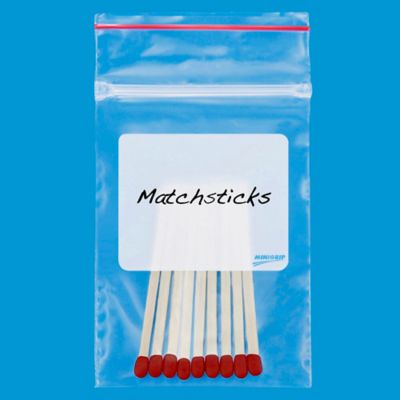 2 x 3" 2 Mil Minigrip&reg; White Block Bags S-293