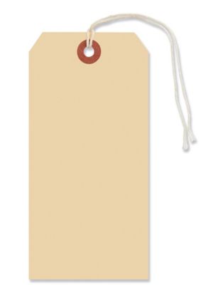 Manila Shipping Tags - #7, 5 3/4 x 2 7/8", Pre-strung S-2965PS