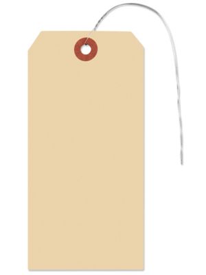 Manila Shipping Tags - #7, 5 3/4 x 2 7/8", Pre-wired S-2965PW