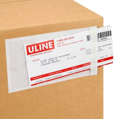 Side Loading Packing List Envelopes - Clear, 4 1/2 x 7 1/2" S-2979