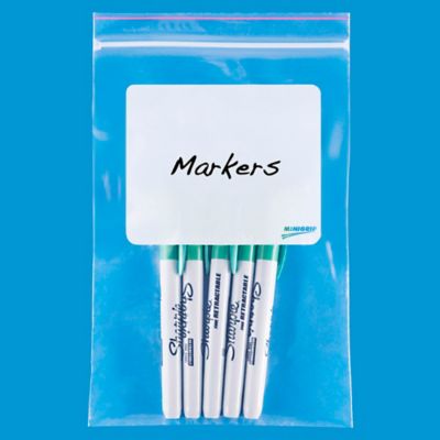 6 x 9" 2 Mil Minigrip&reg; White Block Bags S-297