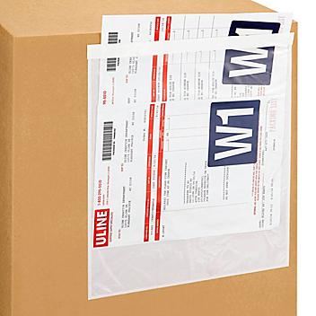 Top Loading Packing List Envelopes - Clear, 12 x 15" S-2982