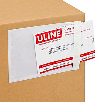 Side Loading Packing List Envelopes - Clear, 4 1/2 x 6" S-298