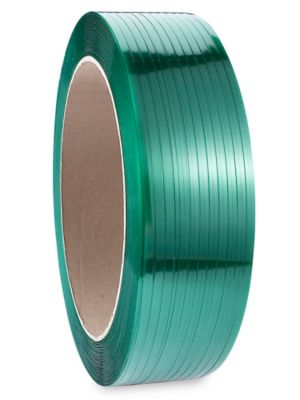 Polyester (PET) Strapping, 1/2 wide, 820 lb, 16 x 6 core, Green