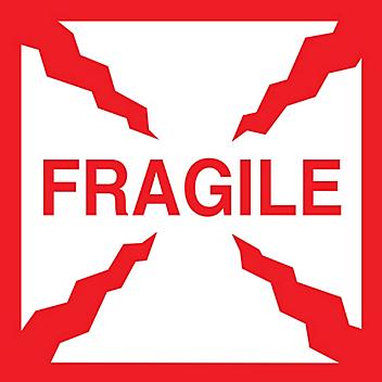 "Fragile" Label - 4 x 4" S-3003
