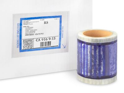 Pouch Tape - "Packing List Enclosed", 5 x 6", Blue S-3057