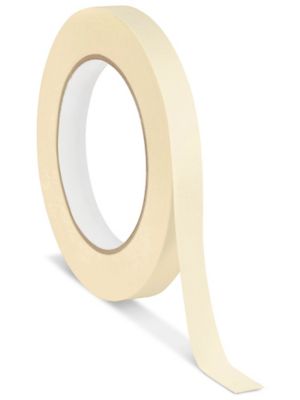 ULINE Industrial Masking Tape - 1/2 x 60 yds, Natural - 12 Rolls - S-315