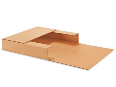12 1/2 x 12 1/2 x 2 1/2" Vinyl Record Easy-Fold Mailer - Kraft S-3177