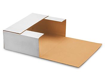 11 1/8 x 8 3/4 x 4" White Easy-Fold Mailers S-3178
