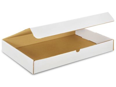 19 x 12 x 2 1/2" White Literature Mailers S-3188