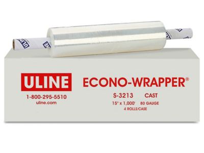 Uline Econo-Wrapper&reg; - Cast, 80 gauge, 15" x 1,000' S-3213