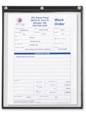 Job Ticket Holders 12 x 15", Black S3226BL Uline