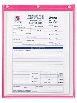 Job Ticket Holders - 12 x 15", Pink S-3226P