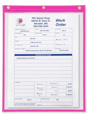 Job Ticket Holders - 12 x 15", Purple S-3226PUR
