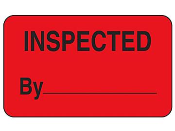Production Labels - "Inspected by _____", 1 1/4 x 2"