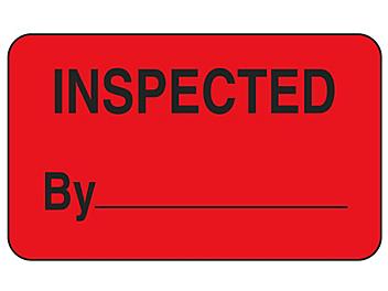 Production Labels - "Inspected by _____", 1 1/4 x 2" S-323