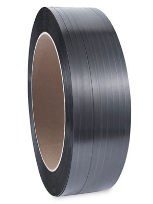 Standard Grade Steel Strapping - 5/8 x .020 x 2,468', Black - ULINE - S-823