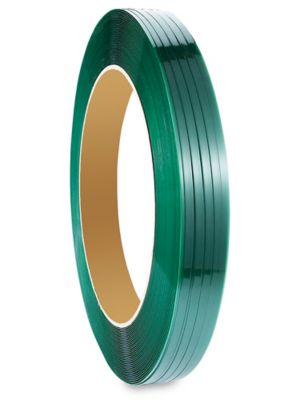 ULINE Polyester Strapping - 1/2 x .028 x 3,250', Green - 2 Coils - S-3248