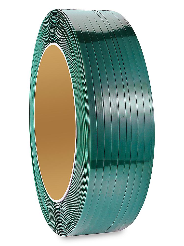 Uline Polyester Strapping - 5/8 x .035 x 4,200', Green