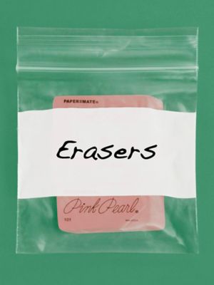 4 x 4" 2 Mil White Block Reclosable Bags S-3252