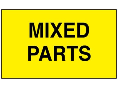 "Mixed Parts" Label - 3 x 5"